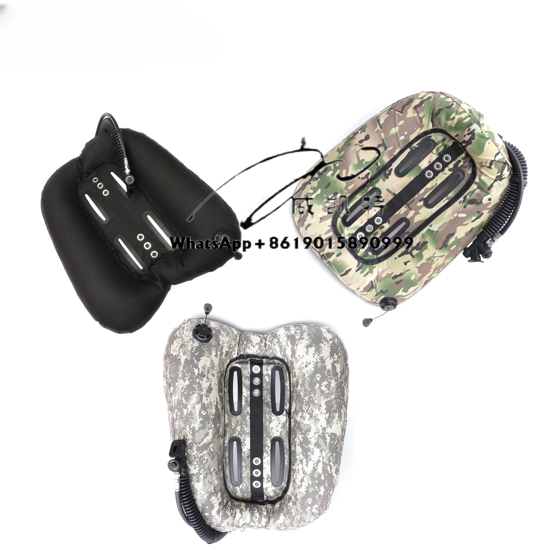 

scuba Diving Tech Diving Double tank Backmount BCD 45LBS Wing Only with 4inch Webbing Slots