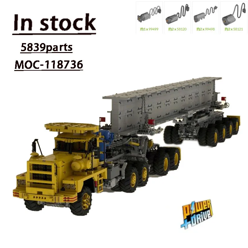 

MOC-118736Pacific P12 with Dolly Trailer Combination Assembled Building Block Model • 5839 Parts • Children's Birthday Toy Gift