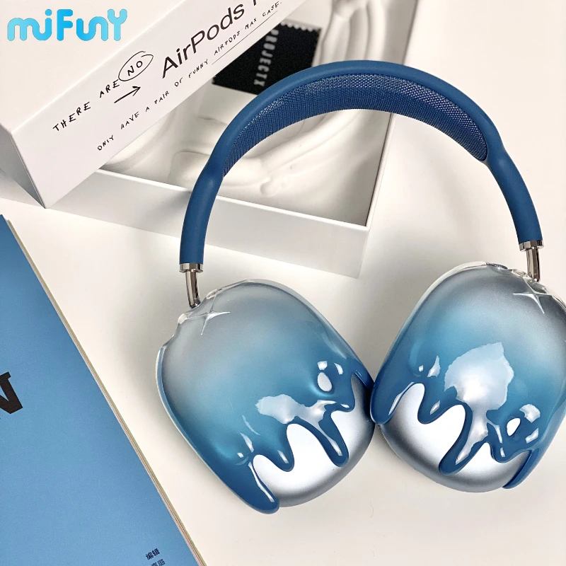 

Mifuny Airpods Max Case Cover Blue/pink Gradient Water Drop Design Headphone Cases Protective Case Suitable for AirpodsMax Y2K