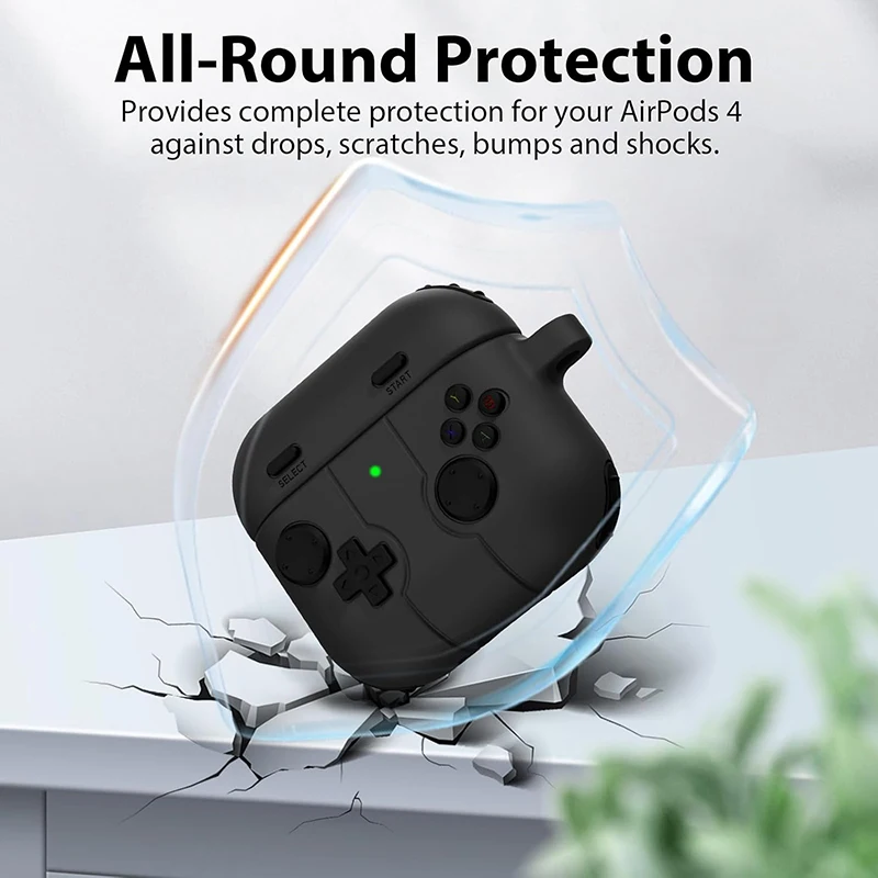 Case For AirPods 3 4 3D Gamepad Gameboy Earphone Soft Protector Case Cover Airpods Pro 1 2 3 Silicone Protective Cover with Hook - view 3