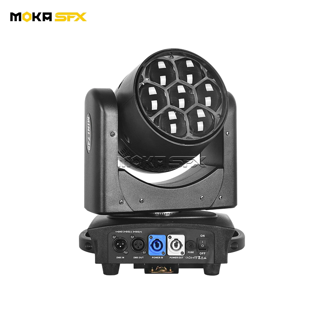 MOKA Bee Eye 7x40w Moving Head Light Zoom Wash Pixel LED Control RGBW 4 In 1 DMX Rotate Lens Stage Lighting DJ Disco Club