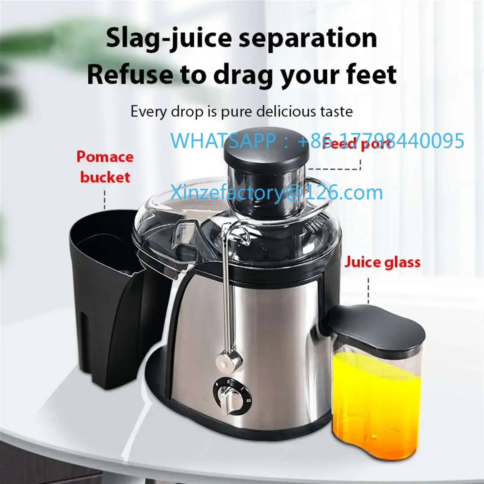 Customizable Stainless Steel Fruit Vegetable Centrifugal Juice Extractor Automatic