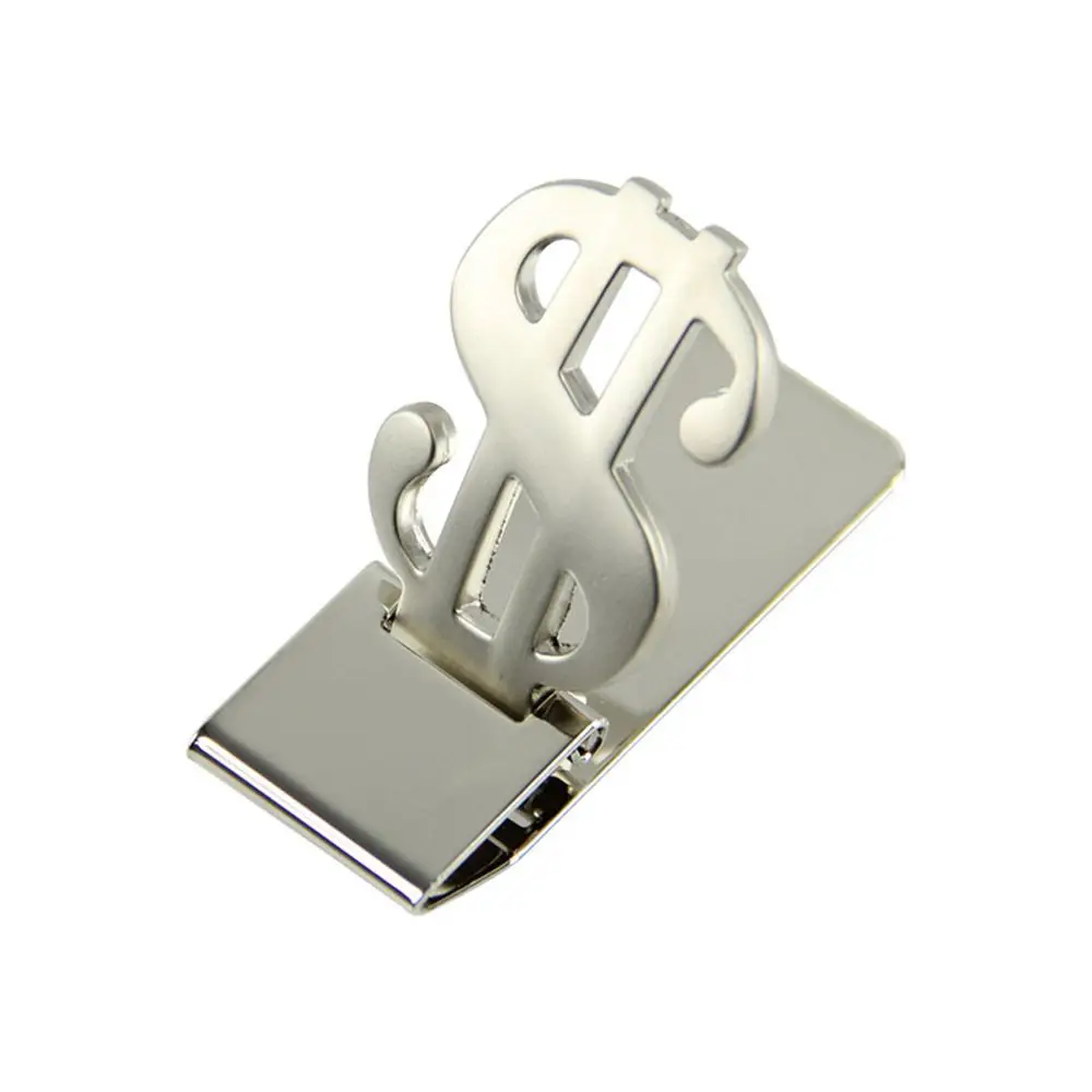 

New Dollar Design Stainless Steel Slim Pocket Money Clip Cash Bills Wallet Credit ID Card Holder