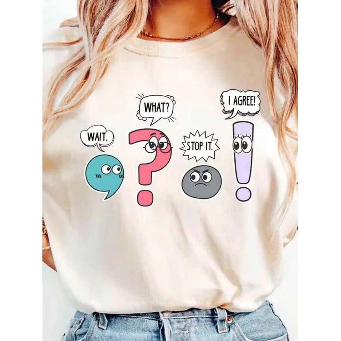 Oversize Funny Grammar Teacher Shirt,Punctuation English Teacher , Wait Agree Shirt,Synonym Rolls Shirt,Teacher Day Shirt