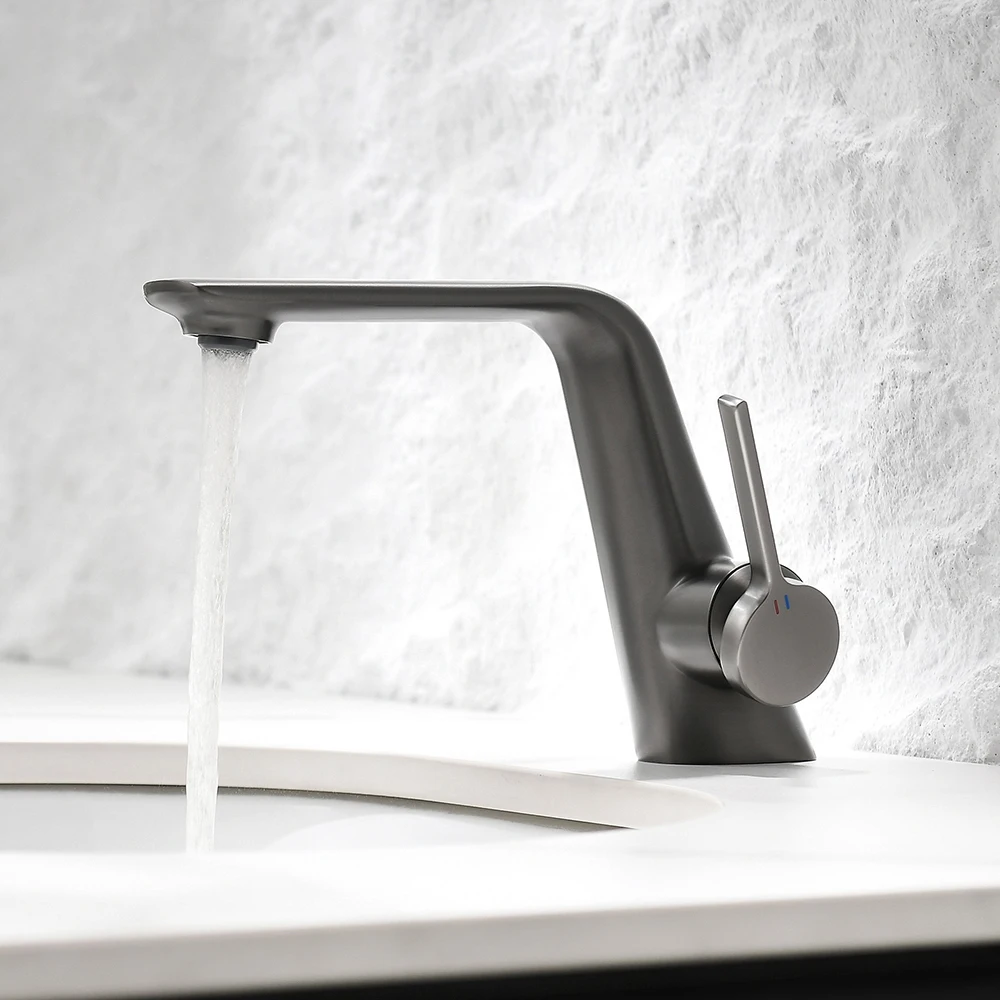 Simple Style Bathroom Faucet Hot and Cold Mixer Faucets Brass Milky White /Chrome Bathroom Sink Faucets For Home and Hotel Use