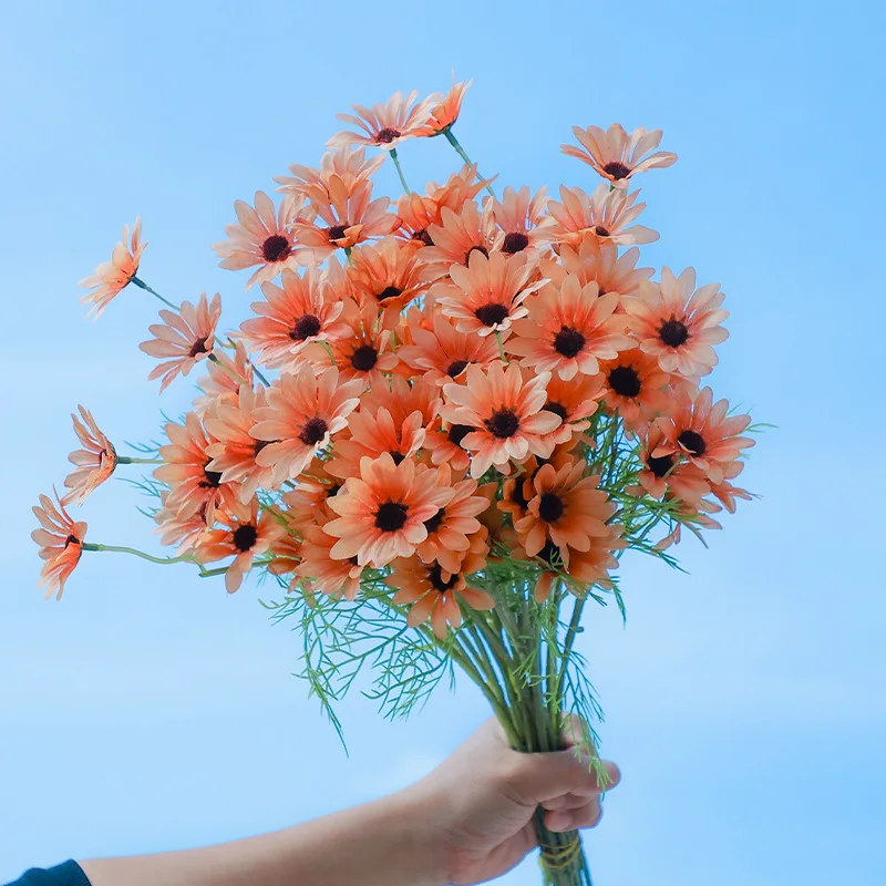 6/12/24 قطعة 50 سنتيمتر البابونج محاكاة صغيرة ديزي زهرة اصطناعية غرفة المعيشة الديكور زهرة باقة ترتيب الأزهار