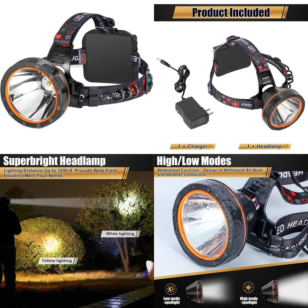 

Ultra-Bright Waterproof LED Headlamp for Outdoor Activities, Ideal for Hunting, Fishing, Camping, Hiking, and Emergency Lighting