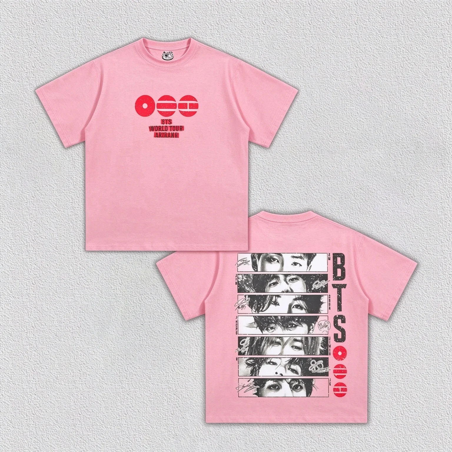 Kpop Jungkook BTS Seven Korea Idol Fan Magazine Vintage Retro Edgy Cool Graphic Art Print Oversized Short Sleeve Streetwear Top