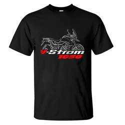 2024 T-Shirt męski luźna koszulka Suzukis V-Strom 1050 2020-2024 grafika lato krótkie rękawy 100% bawełna S-3XL fajna koszulka