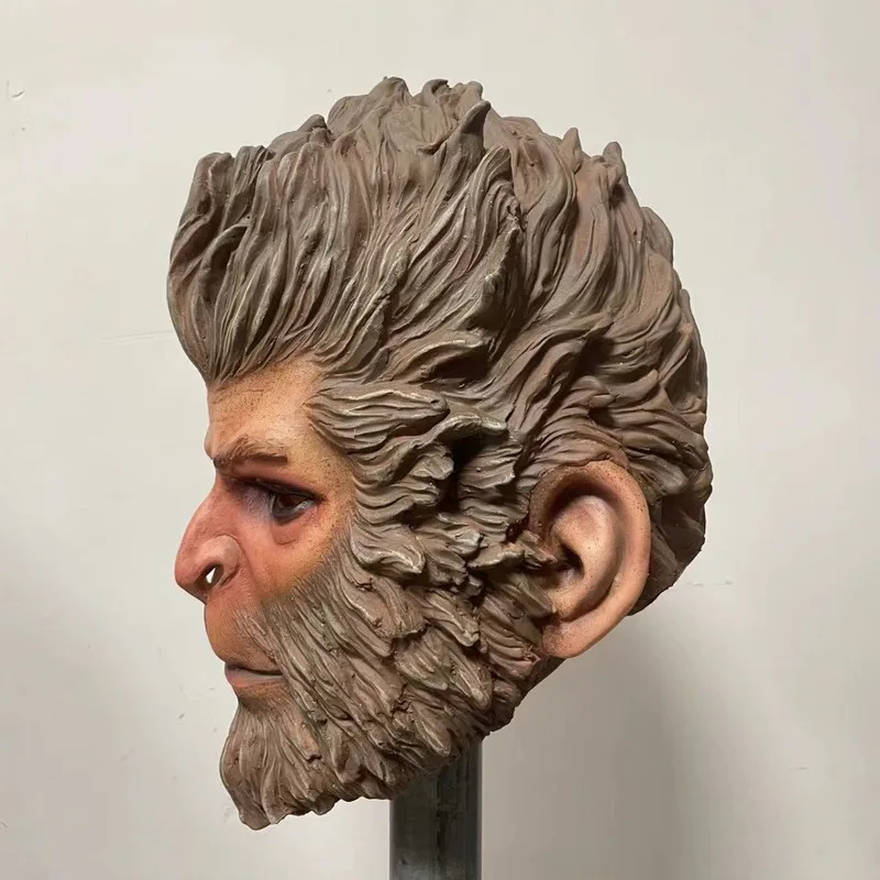 Black Myth: WuKong Mask - Qi Tian Da Sheng Monkey Headset, Funny Halloween Game Cosplay Prop, Perfect for COS Activities