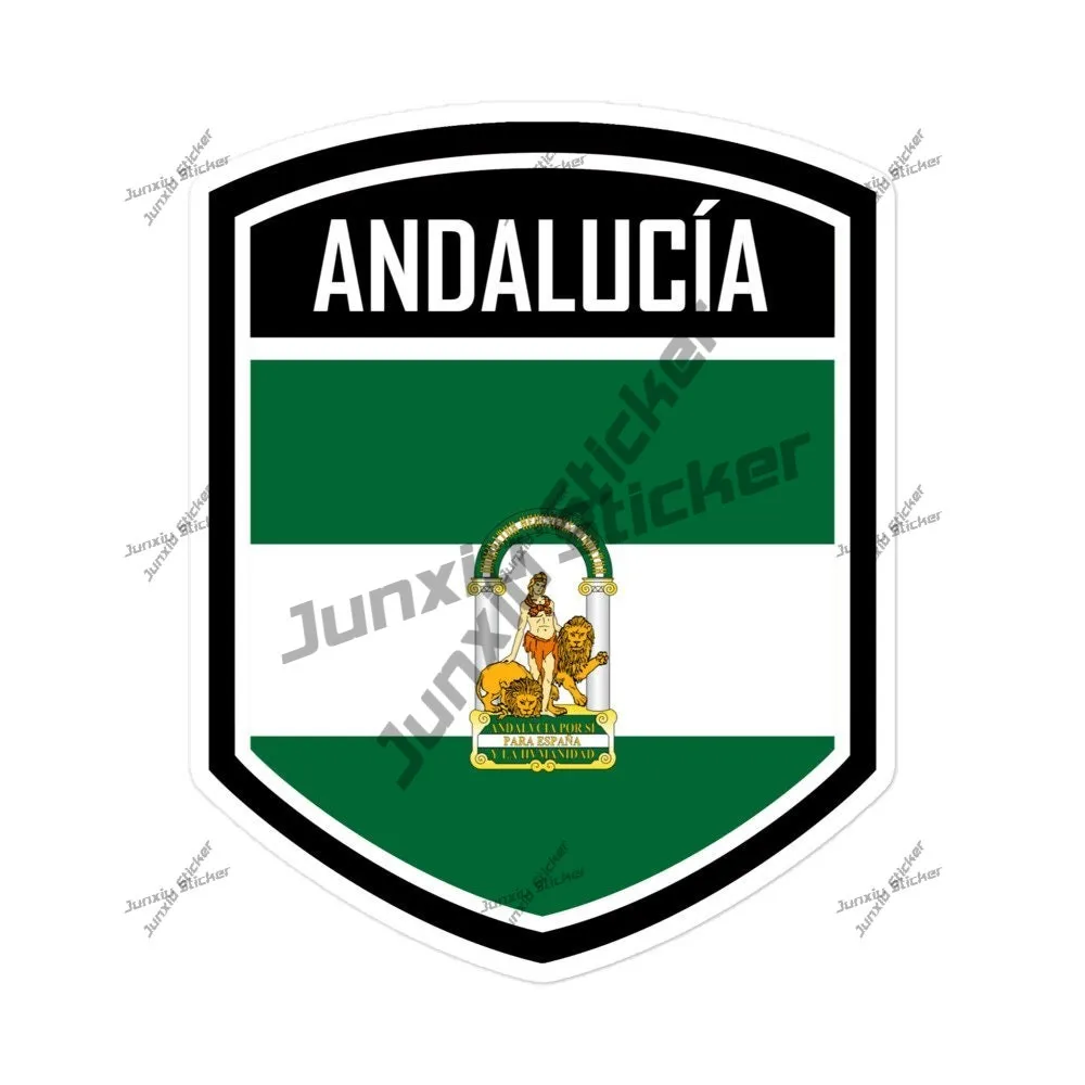 

Andalucía Flag Emblem Stickers Occlusion Scratch Exterior Decoration Showcase Your Andalucía Pride High-quality Phone Window Suv