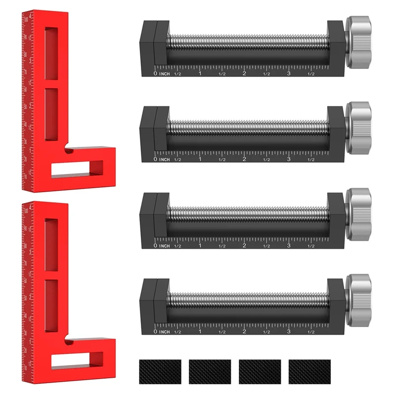 

ABDJ-Carpentry Fixing Clamp Wood Board Installation Clamp 90° Positioning Square And C Clamp Cabinet Drawer Corner Clamp