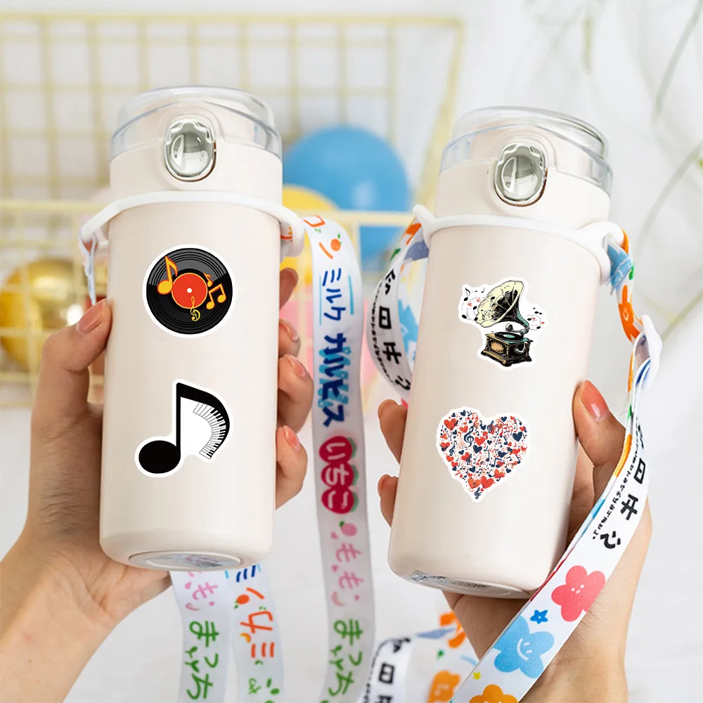 500pcs/Roll Cartoon Musical Instrument Note Graffiti Sticker DIY Decoration Mobile Phone Case Notebook Toy Gift Sticker Gifts