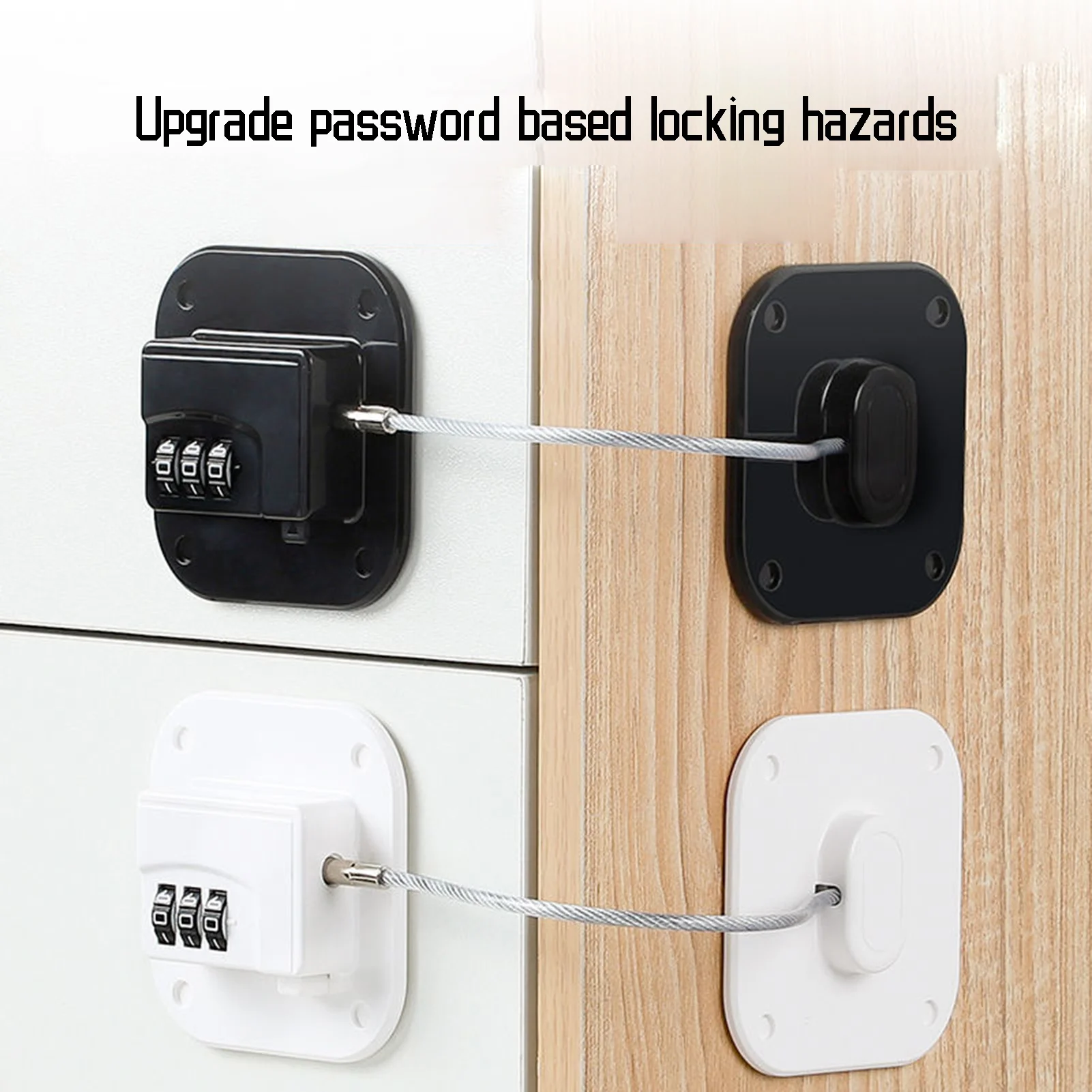 1PC Window Lock Plastic Adhesive for Home Safety Baby Proofing Child Lock Sliding Door Security Device Durable Stable