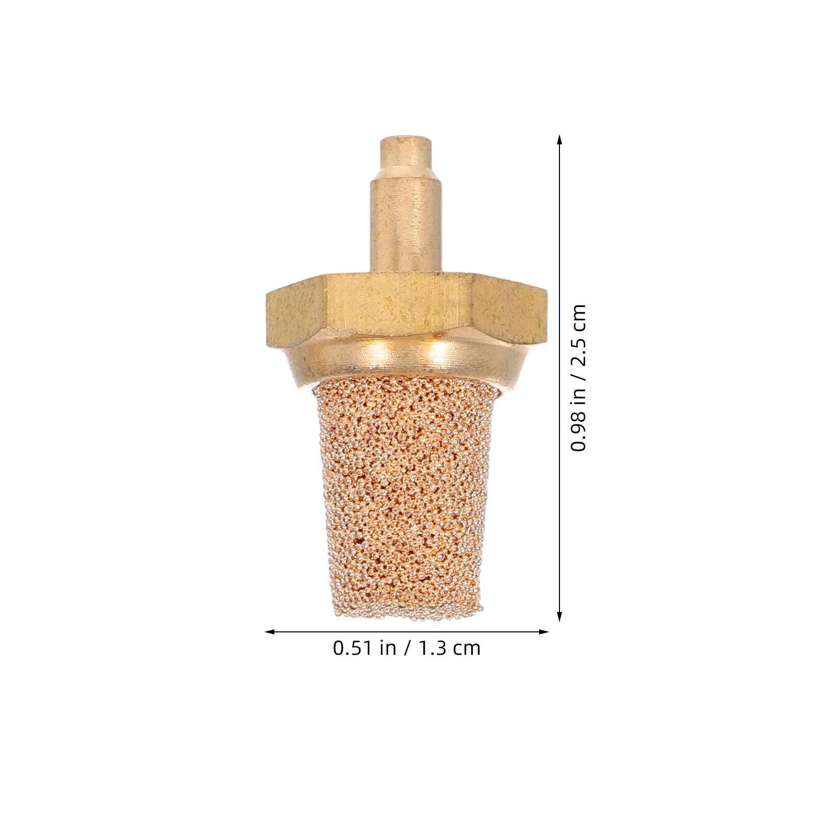 5pcs M5 Copper Fog Machine Filter Nozzle Universal Brass Pneumatic Muffler For Stage Fog Machines Bubble Stone Air