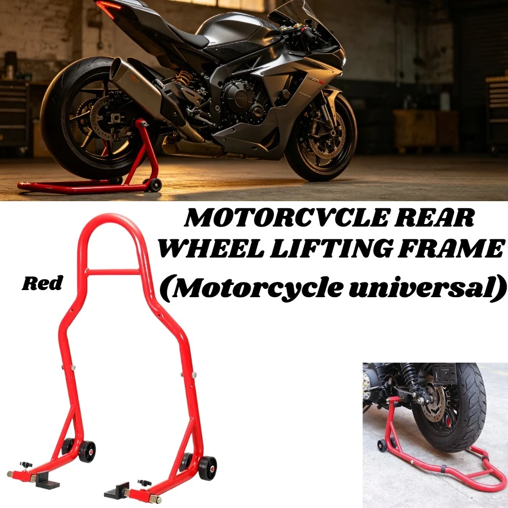 

Motorcycle Rear Wheel Support Stand Wheel Stand Red Motorcycle parking stand Tire Repairing Tool For Harley Suzuki Universal