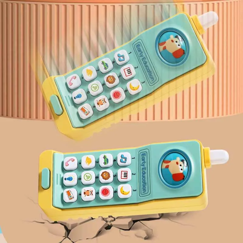 Kids Early Education Puzzle Simulation Cell Phone Toys Creative New Telephone Multifunctional Sound Toy With Light And Music