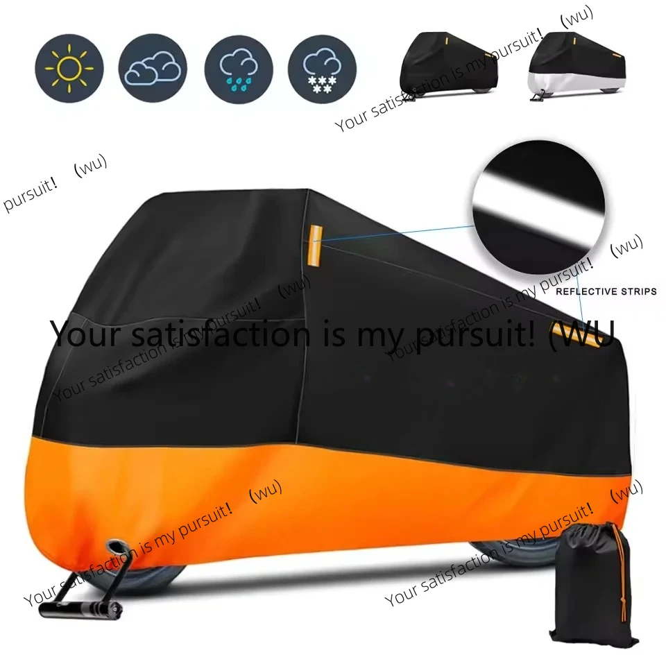 Motorcycle Cover Waterproof All Weather UV Protective Outdoor Motorbike Scooter Cover 190T Wear-resistant Motors Dust Rain Cover