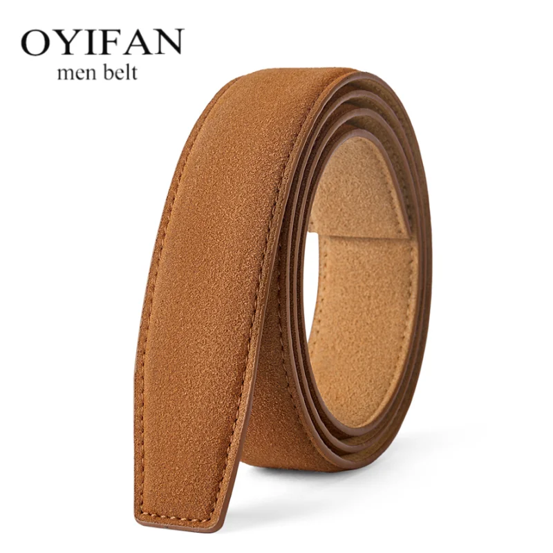 Cinturón Unisex de ante de 3,5 cm, diseño de estilo Popular, cinturones de diseñador, cuero suave, adecuado para hebilla automática