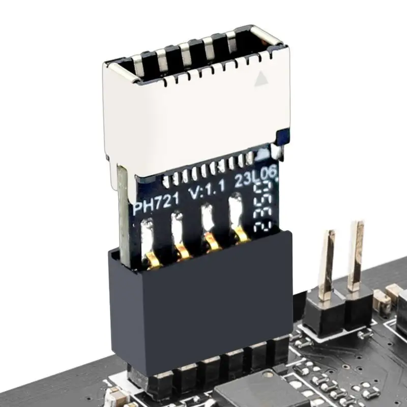 USB- C Motherboard Adapter Chassis Motherboard USB2.0 9PIN Male To TYPE-E Female Adapter TYPE-C Socket 9-pin PH721