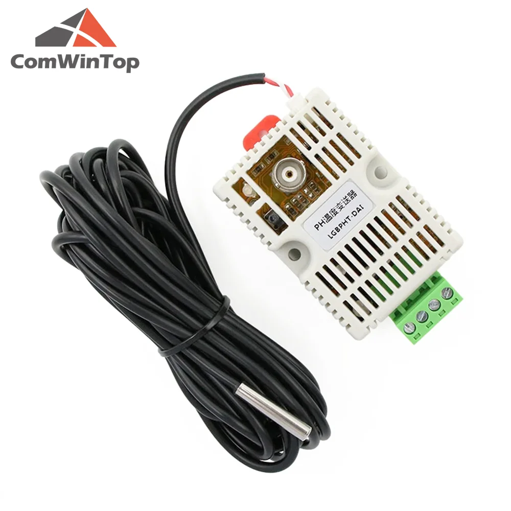 Water PH Temperature Transmitter Detection Sensor Module Voltage 0-5V 0-10V 4-20mA RS485 Output PH sensor PH electrode BNC