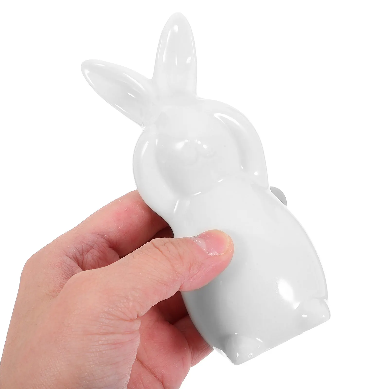 1Set Hear See Speak No Bunny Ceramic White Rabbit Nordic Home Decor Set Three Poses Tabletop Ornament for Easter
