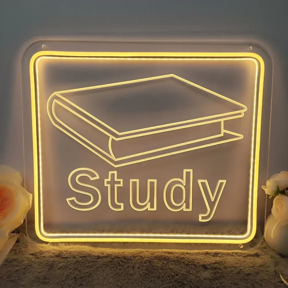 3D Carve Leucht reklame personal isierte LED Neonlichter Studie Zeichen Wand dekoration für Wohnkultur ästhetische 12 Farben mit Dimmer Schalter