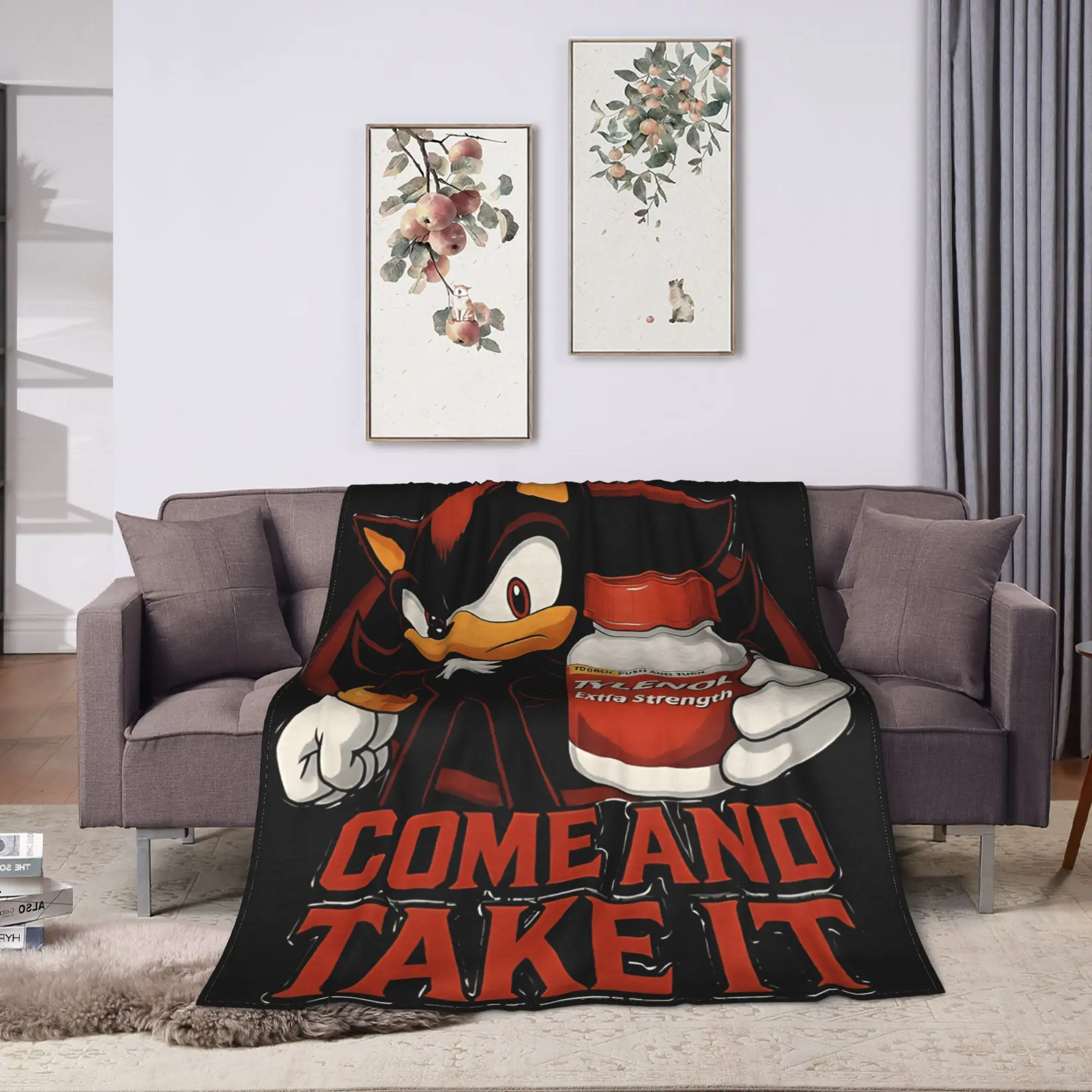 Shadow Tylenol Shadow Hedgehogeds Flannel Blankets Winter Soft Throw Blanket for Kids Outdoor Pattern Bedspread Sofa Bed Cover