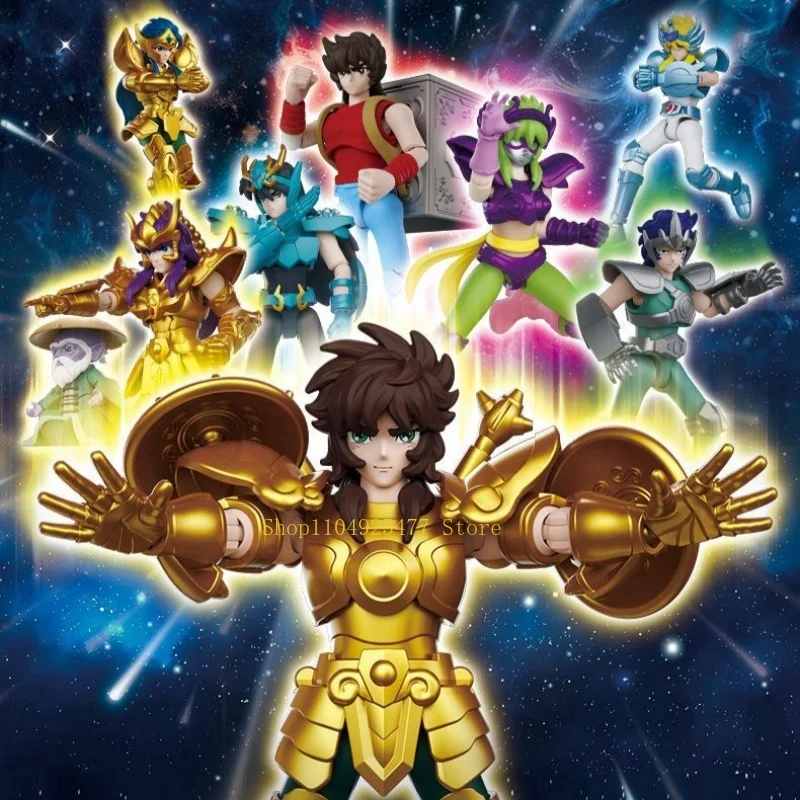 Blokees Saint Seiya Galaxy Version 02 - The Gold Saints Peripheral Collect Assemble Toys Gift Home Decorations