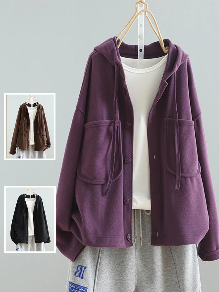 

Повседневная вязаная шапка Jaet, женский кардиган большого размера с двойными цветными завязками, весенний художественный топ для поездок на работу