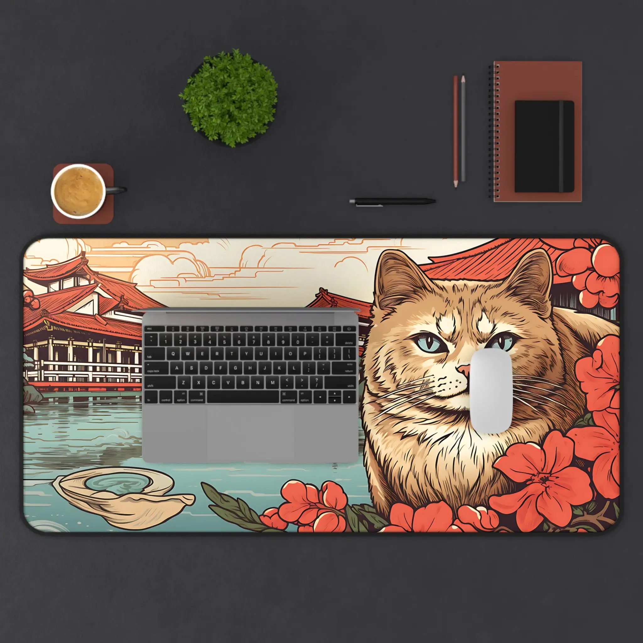 かわいい猫のマウスパッド、滑り止め防水ゲーミングマウスパッド、オフィスゲーミングデスクデコレーションマット、友人へのギフトに最適です。