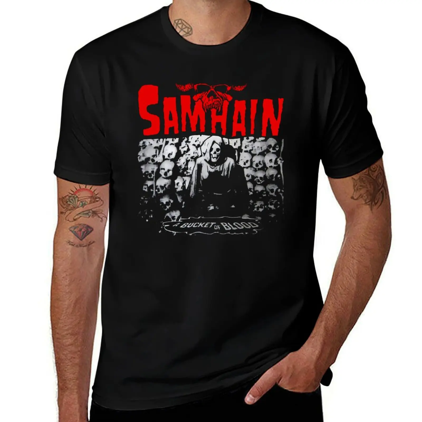 

SAMHAIN - BAND T-Shirt custom t-shirts cotton graphic tees valentines clothes funny t shirts men