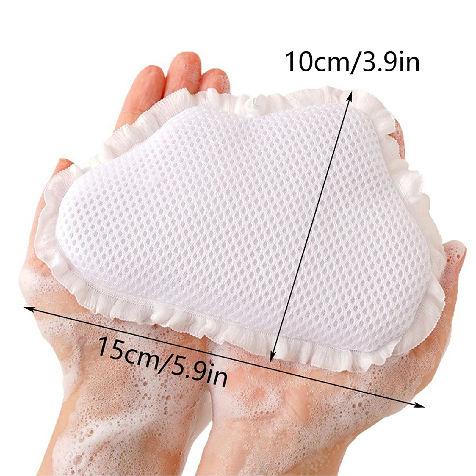 

Cloud/Heart Shape Soap Mesh Pouch With Lanyard Fast Foaming Shower Travel Holder Net Bath Flower Scrubbing Bathroom Accessories