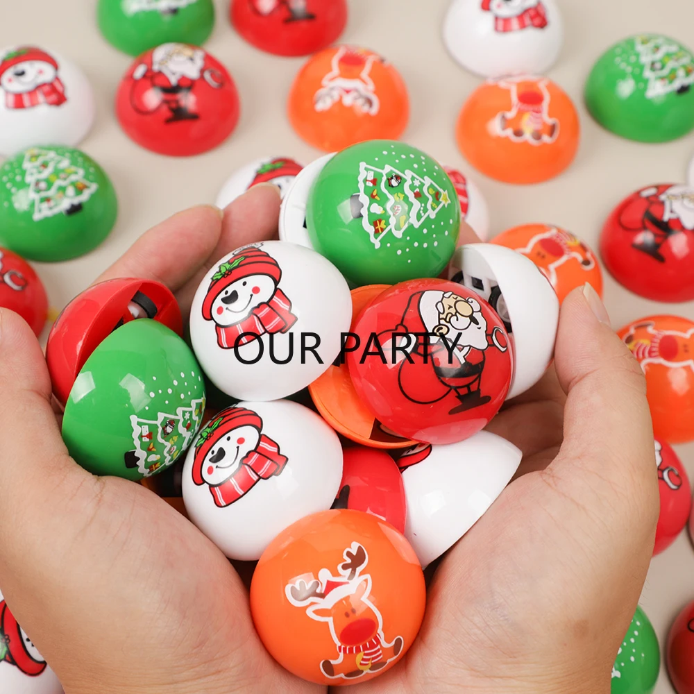 10Pcs Christmas Santa Claus Reindeer Snowman Round Pull Back Cars Toy for Kids Birthday Party Favors Christmas Party Pinata Gift