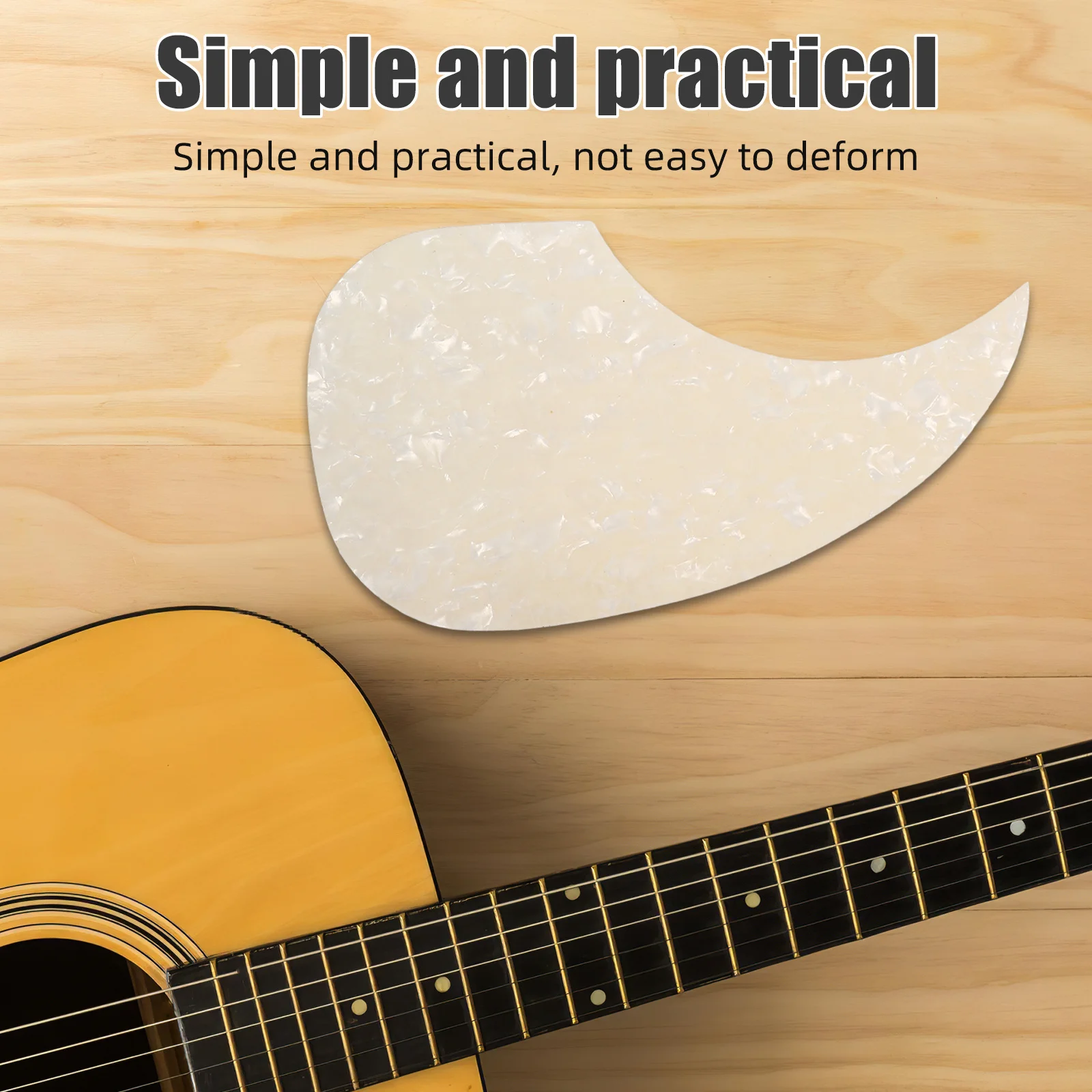 

2Pcs Guitar Pickguard for Acoustic Self Adhesive Pickup Guard Plate 40 41 Inch Folk Musical Instrument Scratch Protection