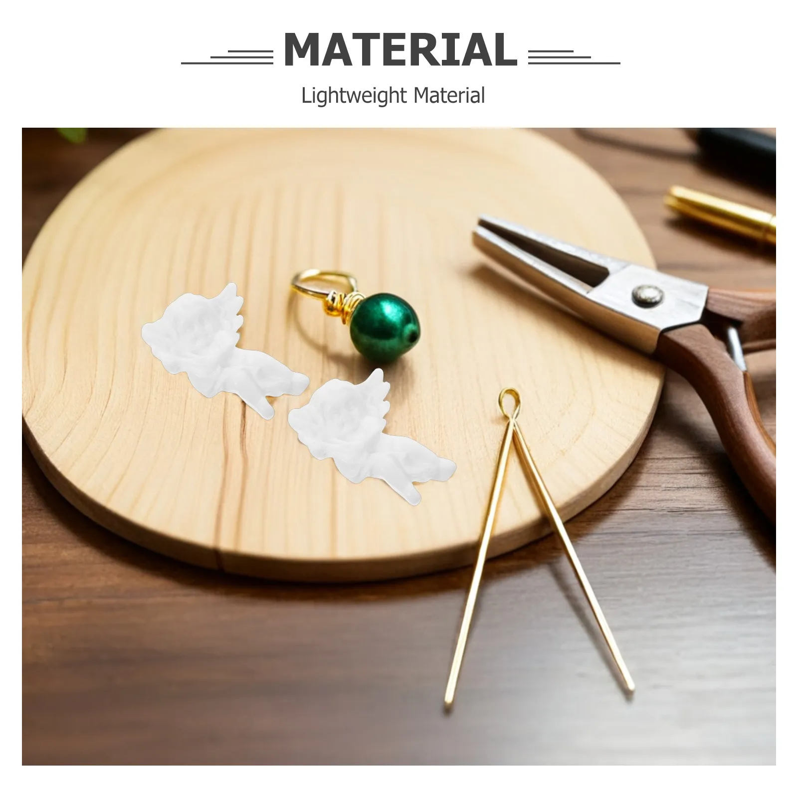 100Pcs Tiny Resin Angel Charms Flatback Christmas Ornaments Guardian Angel Decor for Cake Toppers Nail Art Phone Case DIY Micro