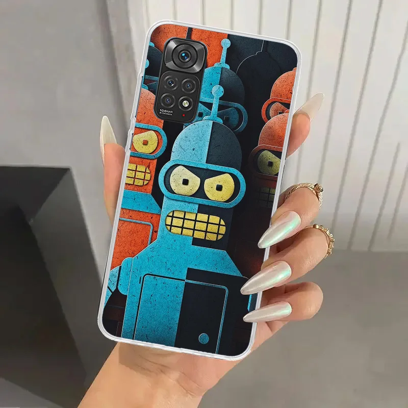 Cartoon F-Futuramas Phone Case for Xiaomi Redmi Note 13 12S 12 11S 11 11T 11E 10S 9 Pro Plus 8 8T 9T 7 Soft Funda Print Shell