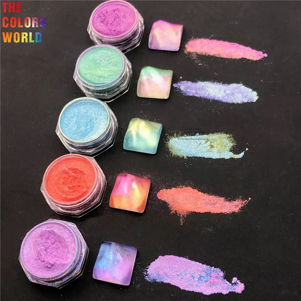 

Chameleon Pearl Powder Nail Glitter Mirror Pigment Metallic Effect Nails Art Dust Gel Polish Chrome Manicure Decoration TCT-877