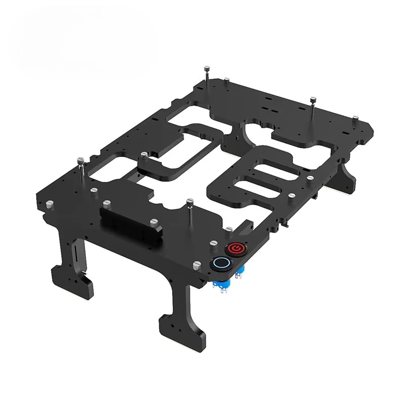 Water Cooling PC Gamer Cabinet Case Open Type Full CNC Aluminum Desktops Horizontal/Vertical ATX Body Frame KFJX-V1