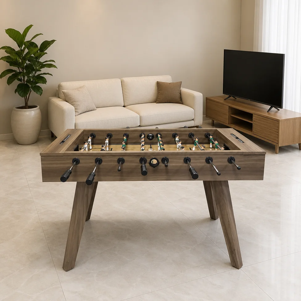 2026 5ft Standard Foosball Table Table Soccer 8 Rods Tempered Glass Eco-Friendly Wooden Handles Homepromote sales