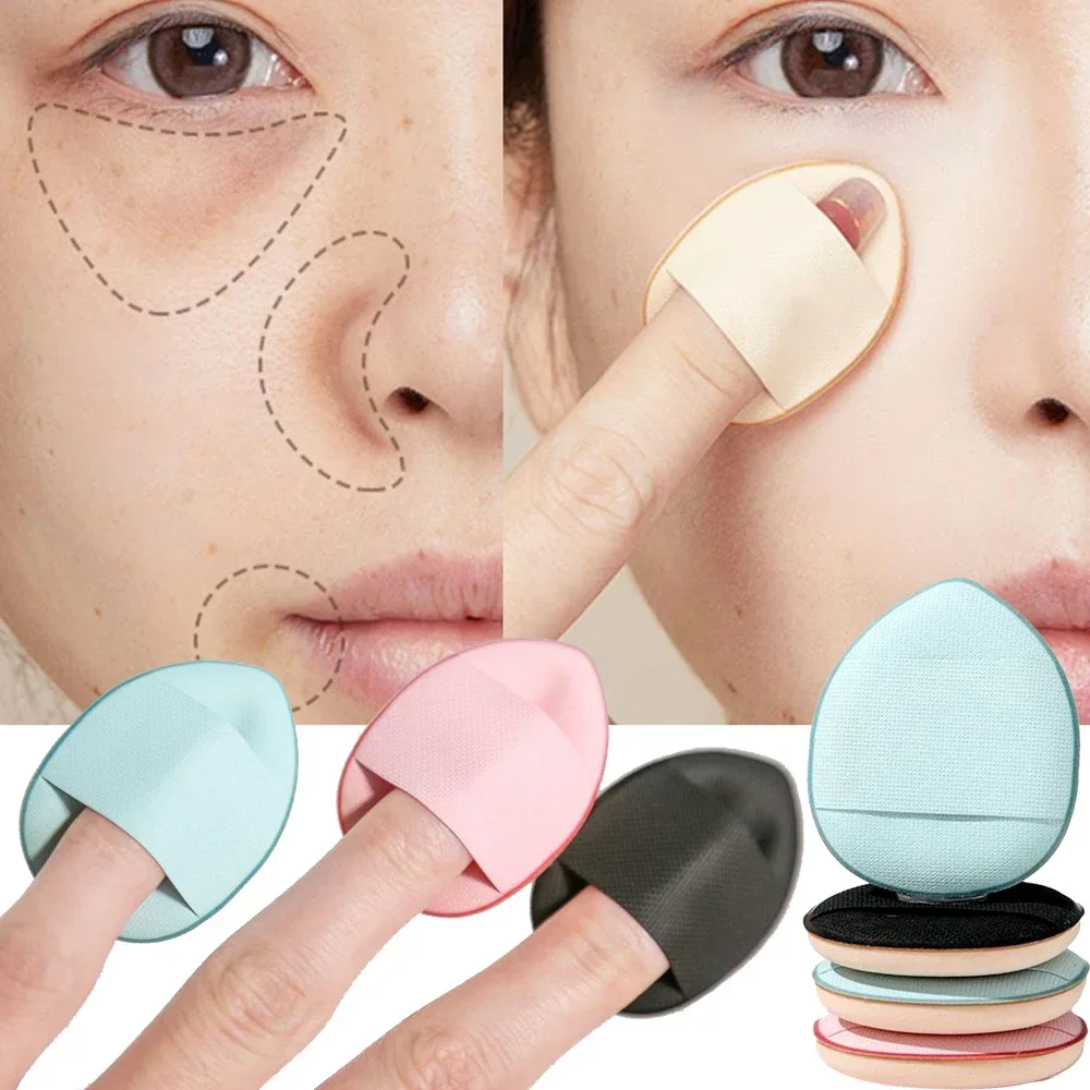 Mini tamanho cosmético sopro, maquiagem dedo, corretivo, almofada de ar, pó sopro, profissional fundação, detalhe esponja, ferramentas de beleza
