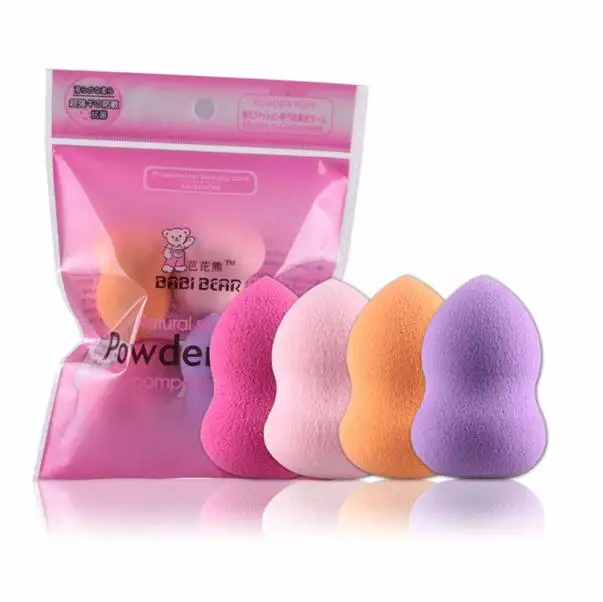 4pcs Makeup Sponge Powder Puff Dry and Wet Combined Beauty Cosmetic Ball Foundation Powder Puff Bevel Cut Make Up Sponge Tools