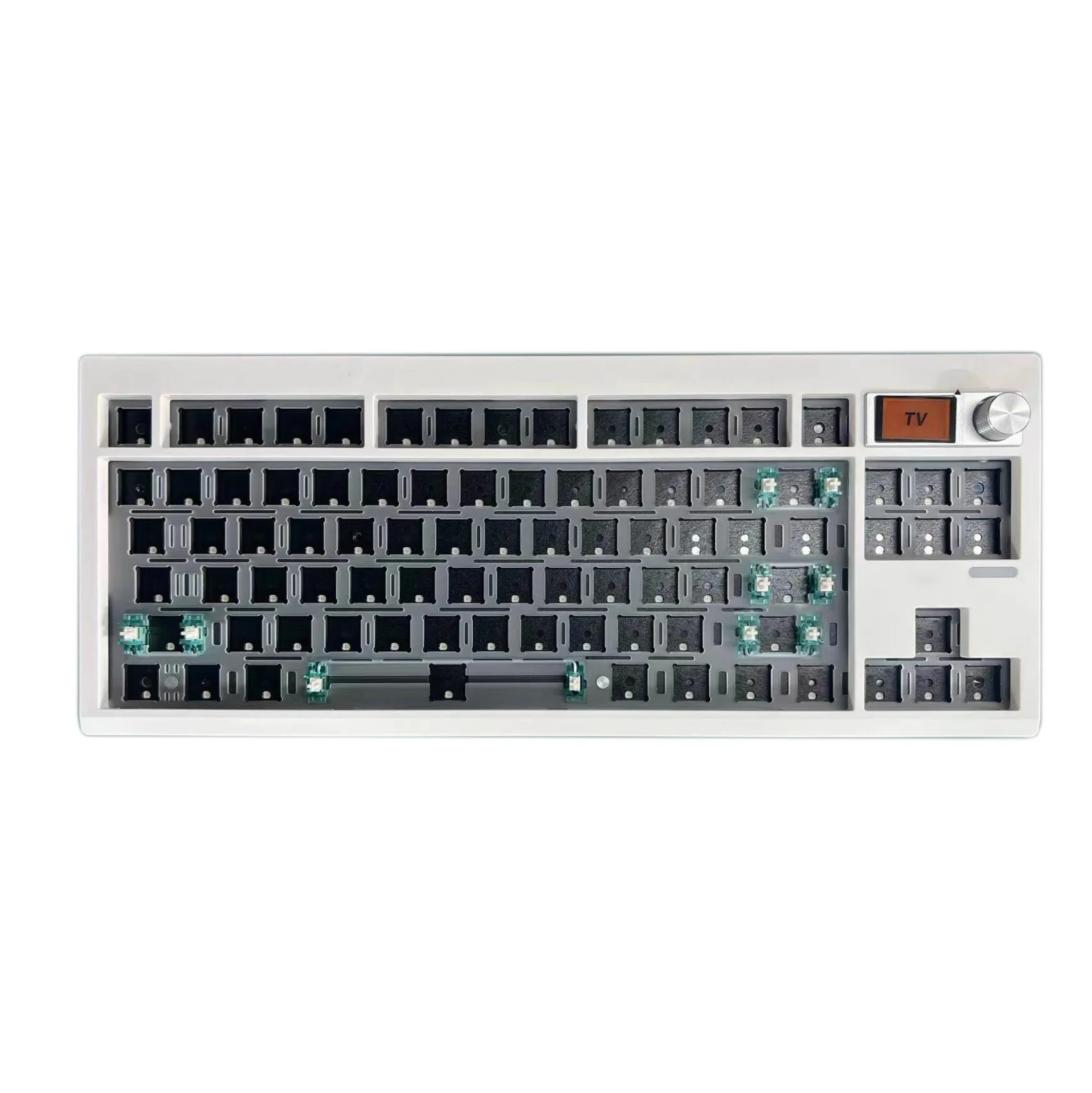 ZUOYA GMK87 TKL Mechanical Keyboards Kit 80% Hot-Swap 3Mode RGB Custom Gasket Mounted TFT LCD Screen Barebones Kit with DIY Knob