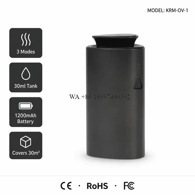 wmwmnu USB Rechargeable Car Home Dual Mode Scent Diffuser 30ml 3 Level 12H Battery Waterless Portable Aroma Freshener OEM Low