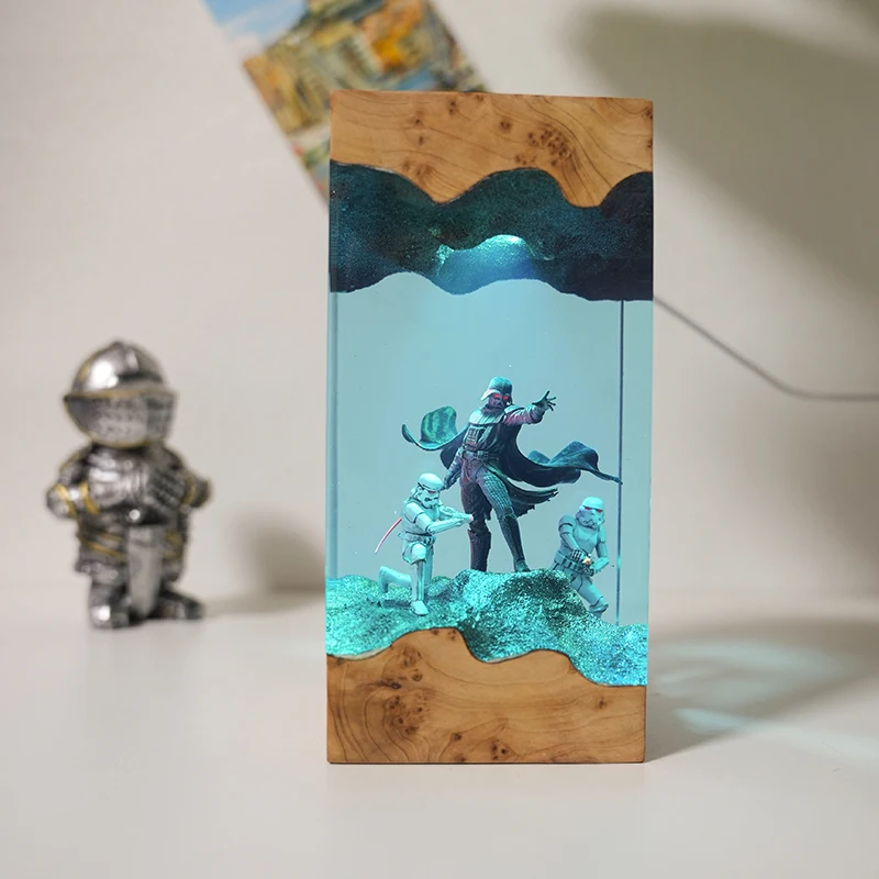Table Resin Lamp Anime Figure Colors Night Light Customized Movie Scence Creative Artistic Desktop Home Decor USB Charge