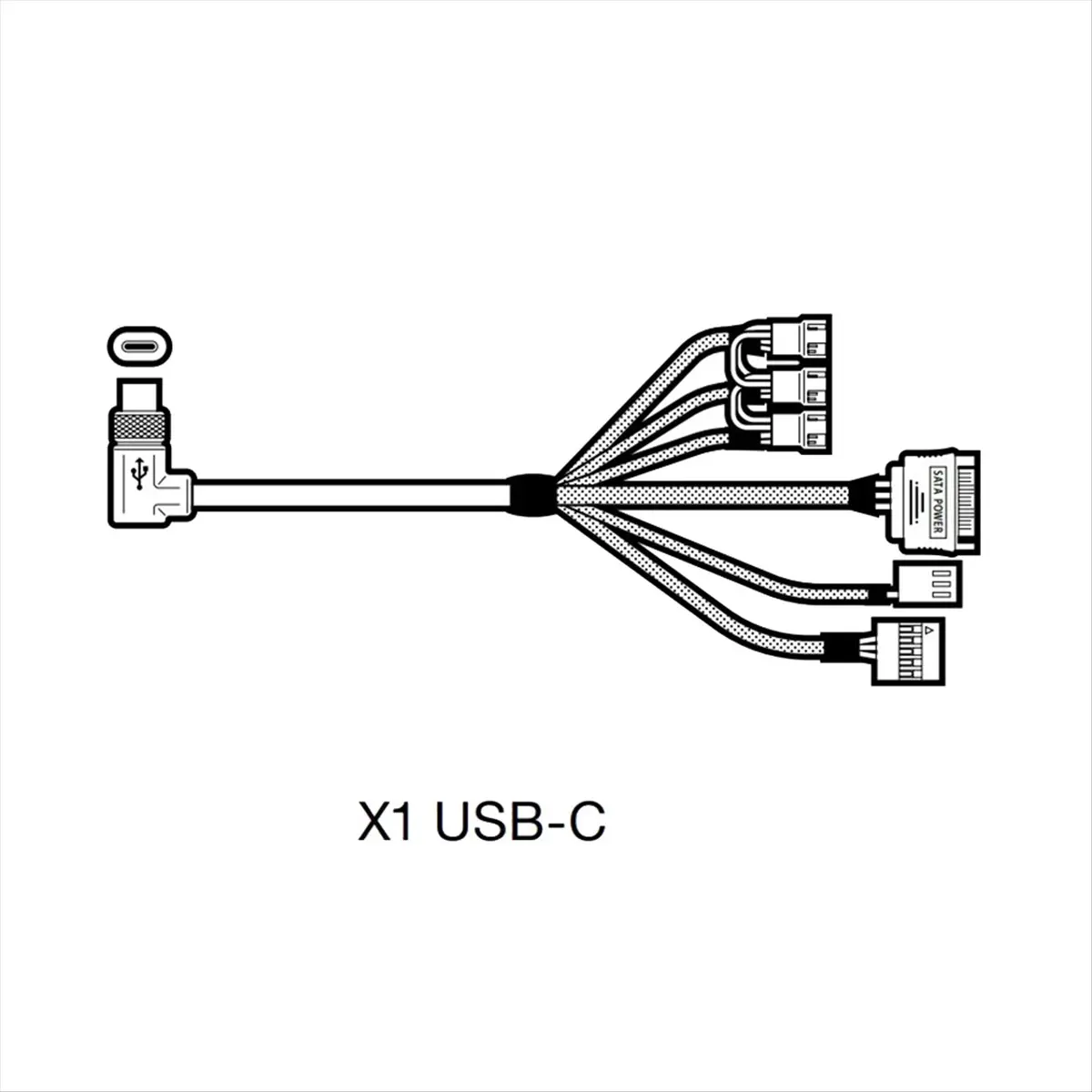 ^&*Summer sale- For ICUE H100i CPU Cooler Water Cooled Cooling Radiator O-USB C Power Supply Adapter Cable 3 Fan Type C Cable