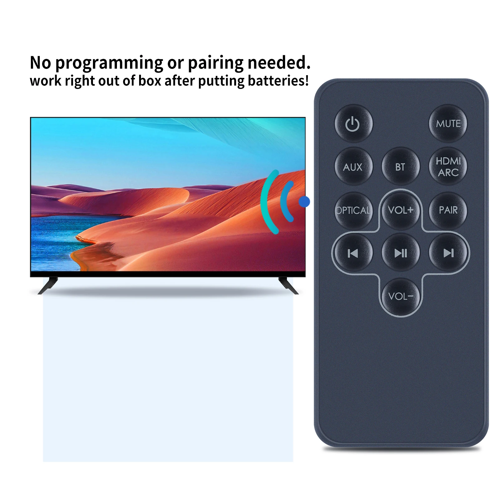 Télécommande Pour Sharp HT-SB95 105001389 2.0 Slim TV Bluetooth Barre De Son Haut-Parleur