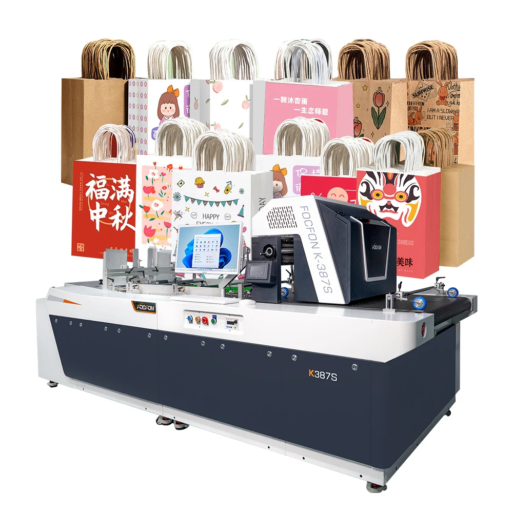 Automatic New High Production Efficiency Single Pass Digital Inkjet Packaging Printer For Bags
