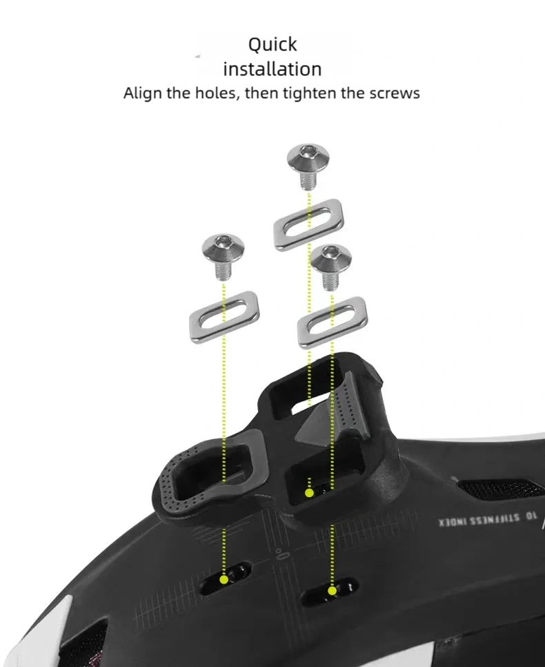 RRSKIT Rennrad-Schuhplatten Kompatibel mit Look K-E-O Rennrad Selbstverriegelnden Pedalplatten 4,5 Grad Rennradschuh-Pedalplatten – Detail 7