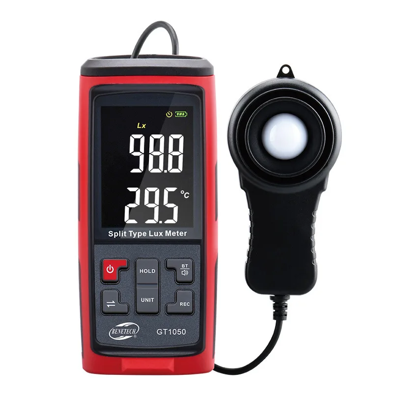 BENETECH High Precision Illuminometer Light Meter Illuminometer Brightness Meter Indoor Light Brightness Detector